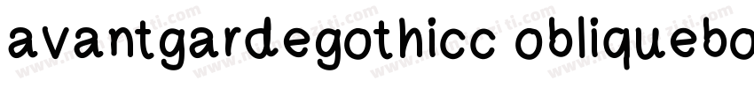 avantgardegothicc obliquebold字体转换